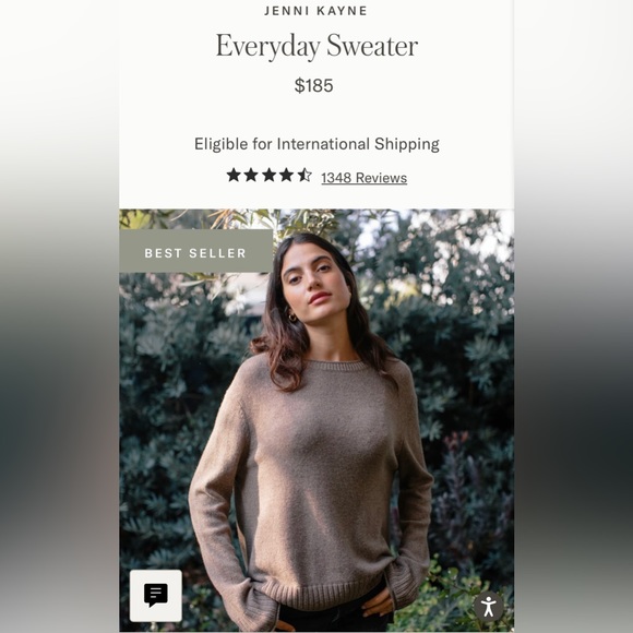 * sold on FB * Jenni Kayne Everyday Sweater Taupe - Picture 8 of 9